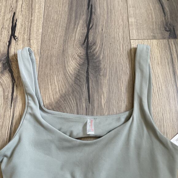 NEW Free People FP Movement Never Better Tank Top Size XS Scoop Neck Sage Stone - Picture 2 of 8